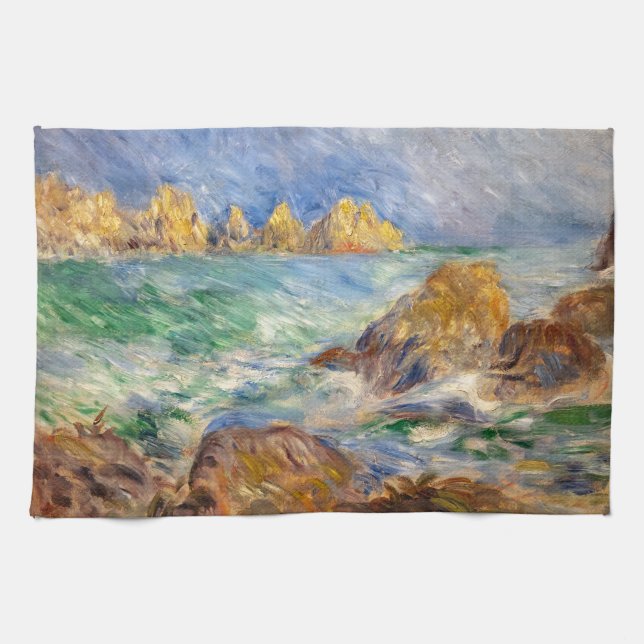 Pierre-Auguste Renoir - Marine, Guernesey Tea Towel (Horizontal)