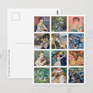 Pierre-Auguste Renoir - Masterpieces Grid Collage Postcard