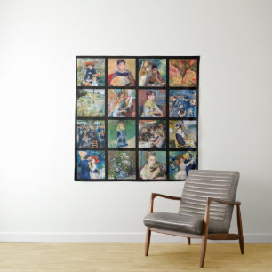 Pierre-Auguste Renoir - Masterpieces Grid Collage Tapestry