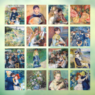 Pierre-Auguste Renoir - Masterpieces Grid Collage Window Cling