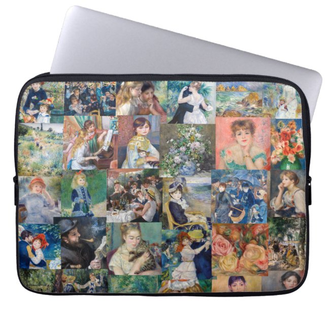 Pierre-Auguste Renoir - Masterpieces Patchwork Laptop Sleeve (Front)