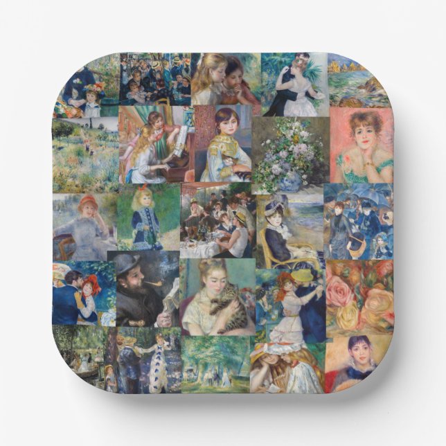 Pierre-Auguste Renoir - Masterpieces Patchwork Paper Plate (Front)