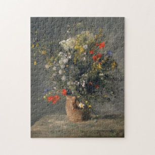 Pierre Auguste Renoir Painting, Flowers In A Vase Jigsaw Puzzle