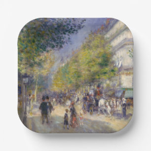 Pierre-Auguste Renoir - Paris, Grands Boulevards Paper Plate