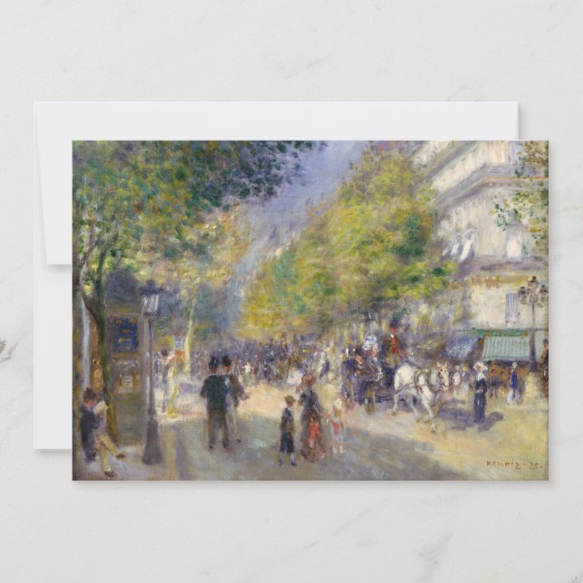 Pierre-Auguste Renoir - Paris, Grands Boulevards Thank You Card (Front)