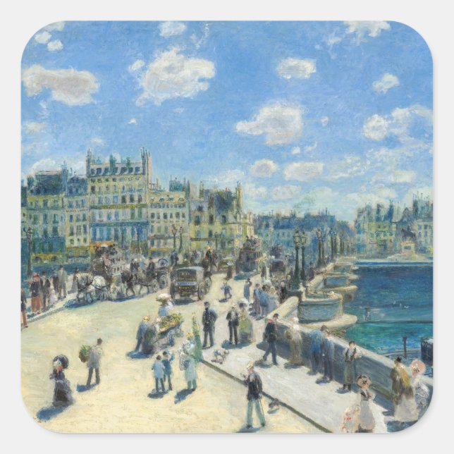 Pierre-Auguste Renoir - Paris, Pont-Neuf Square Sticker (Front)