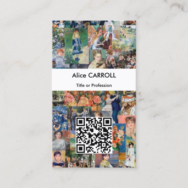 Pierre-Auguste Renoir - Patchwork - QR Code Business Card (Front)