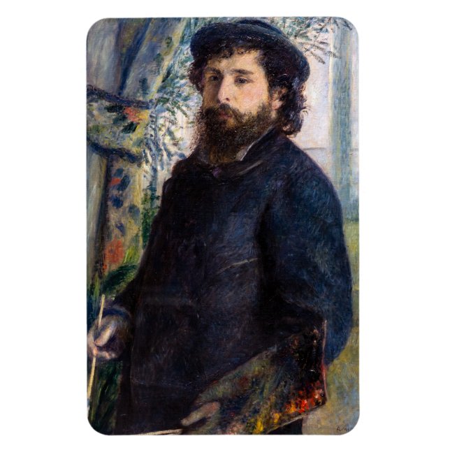 Pierre Auguste Renoir - Portrait of Claude Monet Magnet (Vertical)