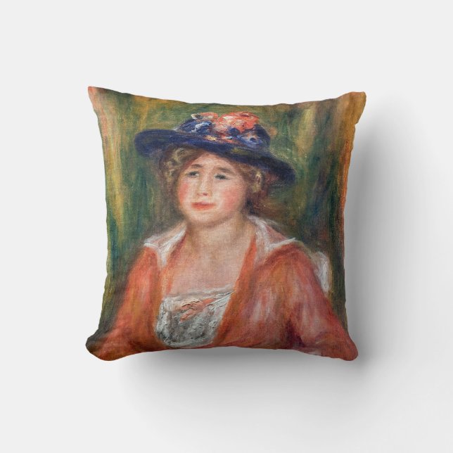 Pierre-Auguste Renoir - Portrait of Seated Woman Cushion (Front)