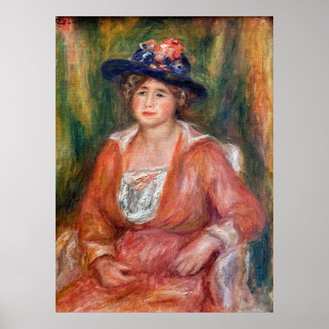 Pierre-Auguste Renoir - Portrait of Seated Woman Poster (Front)