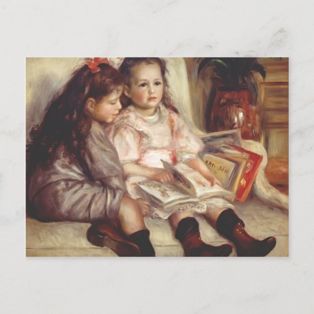 Pierre-Auguste Renoir- Portraits of Two Children Postcard (Front)
