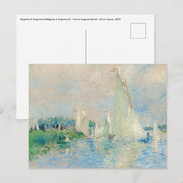 Pierre-Auguste Renoir - Regatta at Argenteuil Postcard (Front/Back)