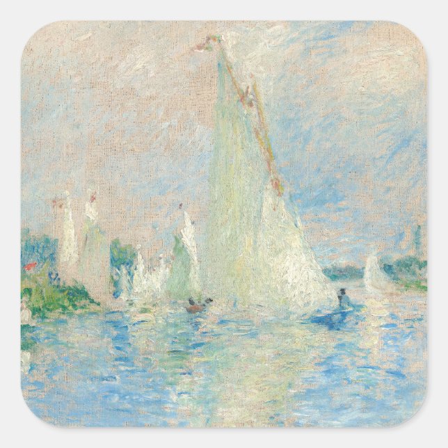 Pierre-Auguste Renoir - Regatta at Argenteuil Square Sticker (Front)