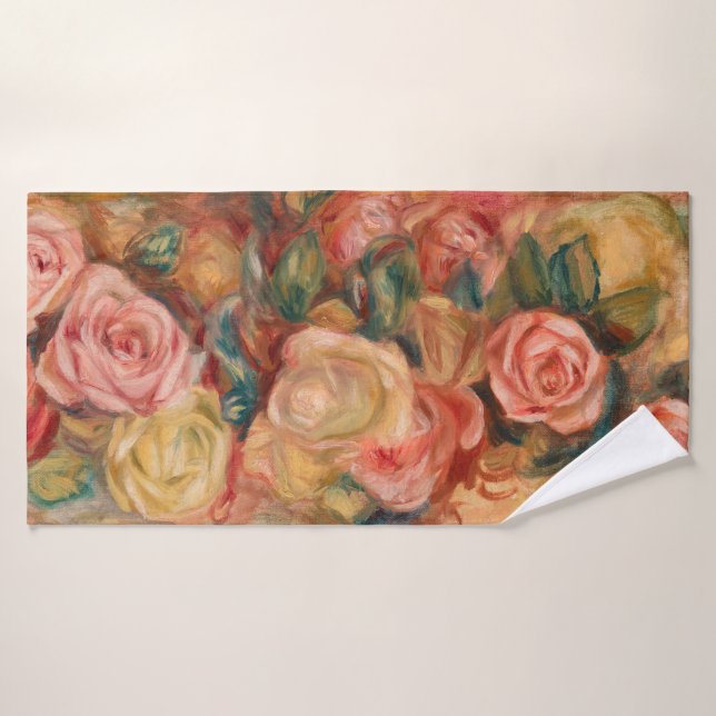 Pierre-Auguste Renoir - Roses Bath Towel Set (Bath Towel)
