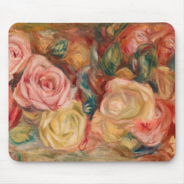 Pierre-Auguste Renoir - Roses Mouse Mat (Front)