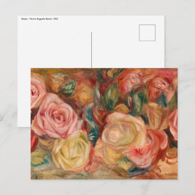 Pierre-Auguste Renoir - Roses Postcard (Front/Back)