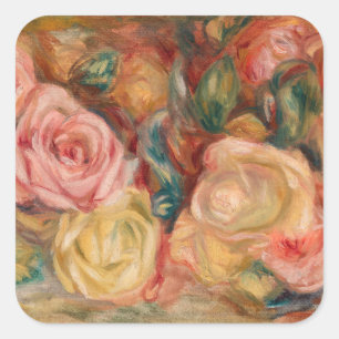 Pierre-Auguste Renoir - Roses Square Sticker