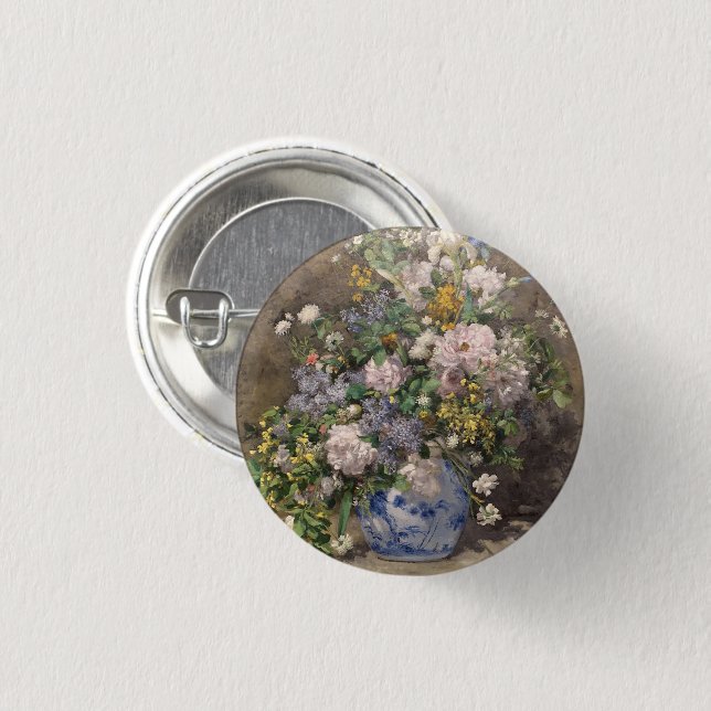 Pierre-Auguste Renoir Spring Bouquet     3 Cm Round Badge (Front & Back)