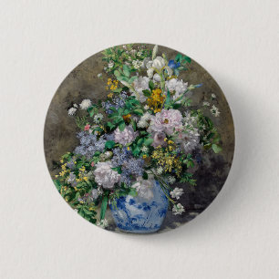 Pierre-Auguste Renoir - Spring Bouquet 6 Cm Round Badge