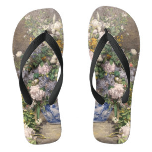 Pierre-Auguste Renoir Spring Bouquet Flip Flops