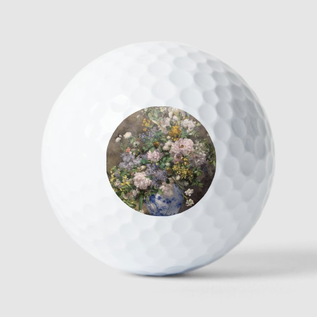 Pierre-Auguste Renoir Spring Bouquet    Golf Balls (Front)