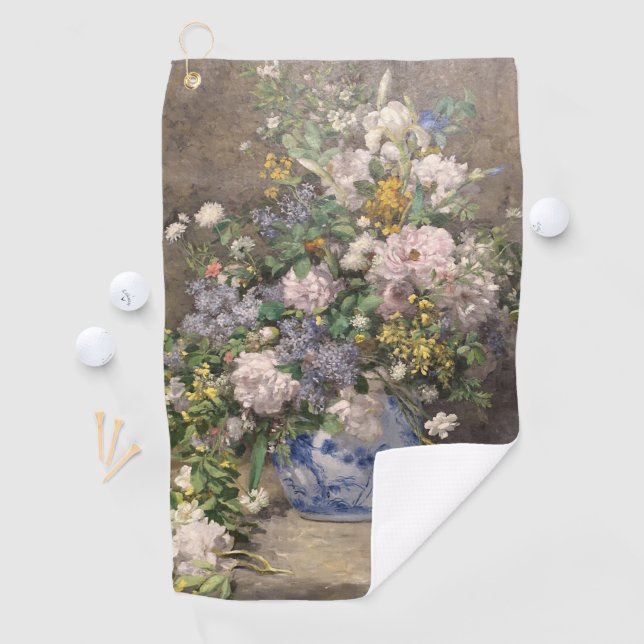 Pierre-Auguste Renoir Spring Bouquet     Golf Towel (InSitu)