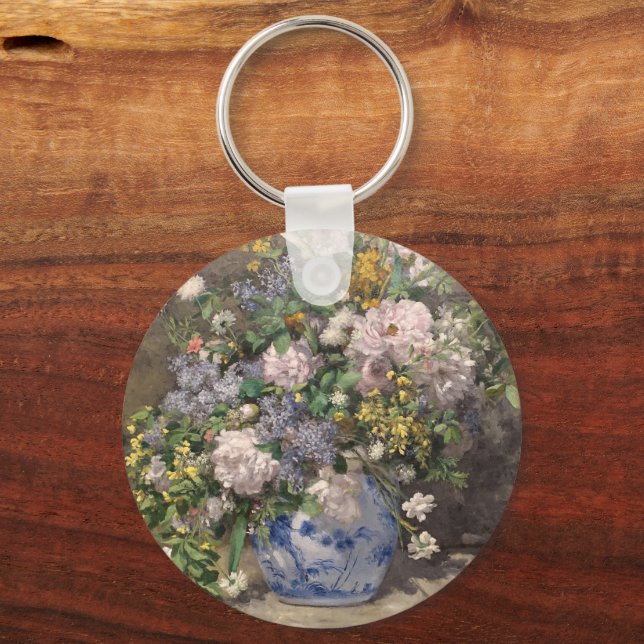 Pierre-Auguste Renoir Spring Bouquet     Key Ring (Back)