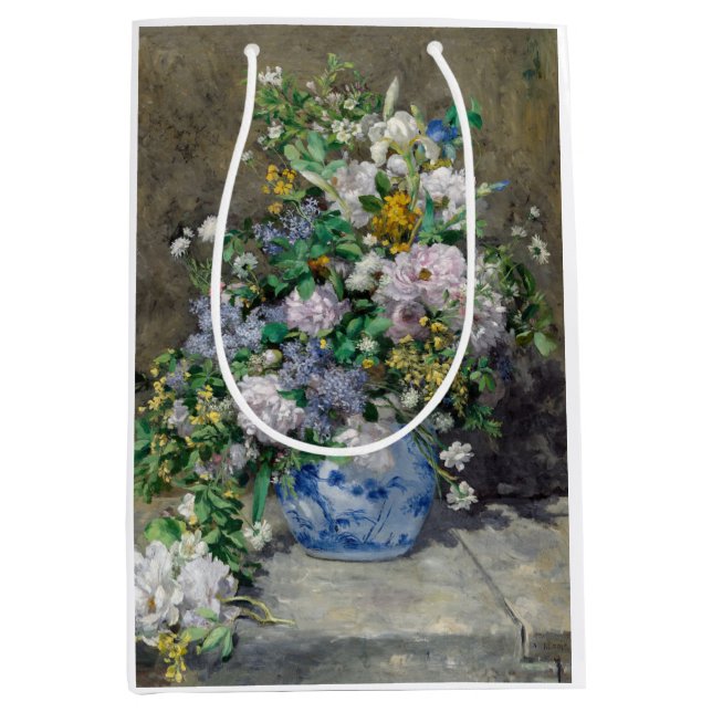 Pierre-Auguste Renoir - Spring Bouquet Medium Gift Bag (Front)
