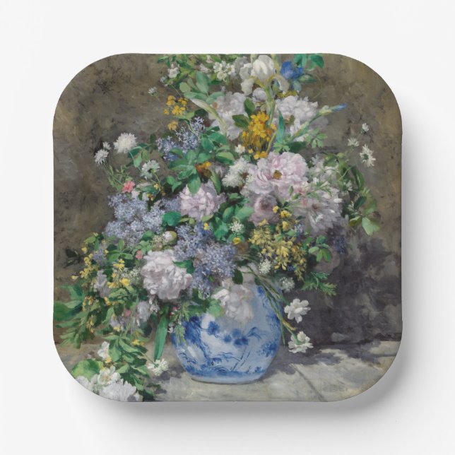 Pierre-Auguste Renoir - Spring Bouquet Paper Plate (Front)