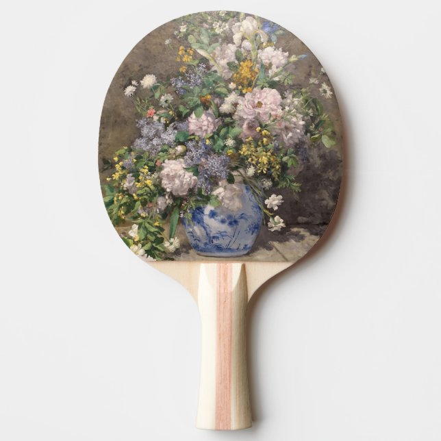 Pierre-Auguste Renoir Spring Bouquet     Ping Pong Paddle (Front)