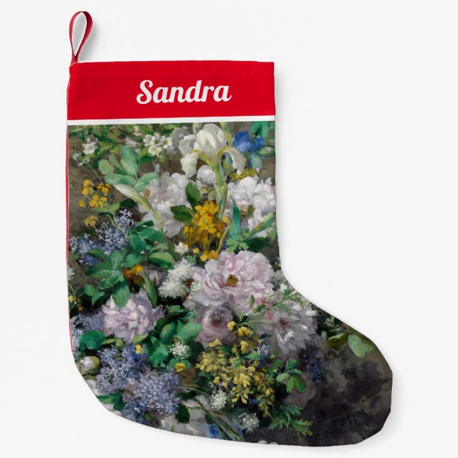 Pierre-Auguste Renoir - Spring Bouquet Small Christmas Stocking (Front)