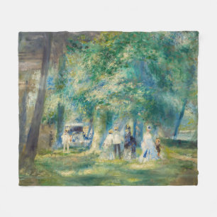 Pierre-Auguste Renoir - The Party at Saint-Cloud Fleece Blanket