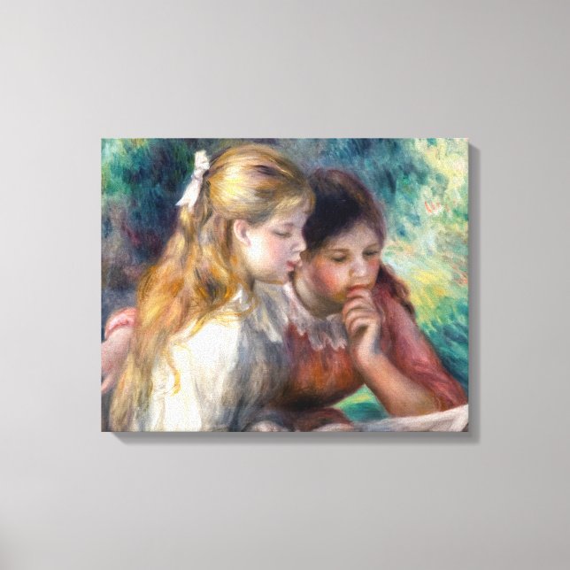 Pierre-Auguste Renoir - The Reading Canvas Print (Front)