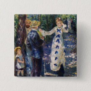 Pierre-Auguste Renoir - The Swing 15 Cm Square Badge