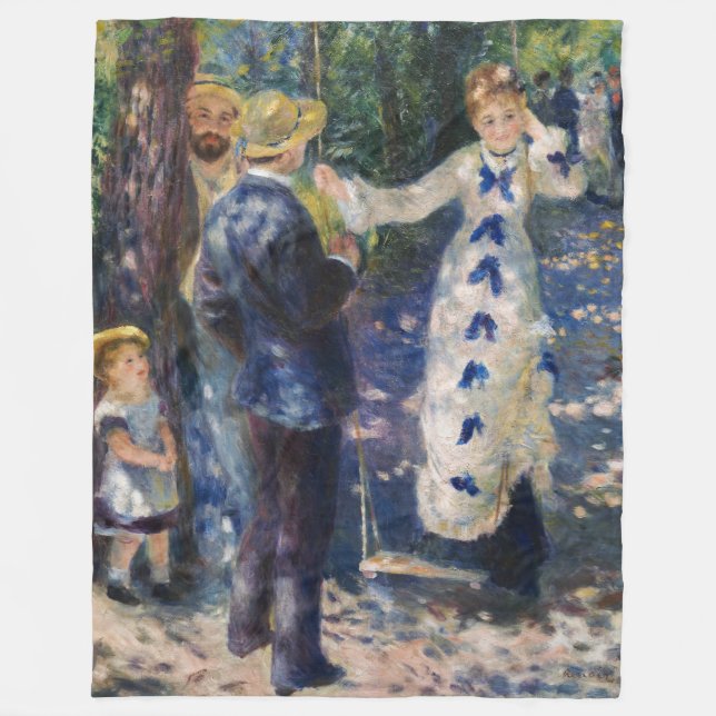 Pierre-Auguste Renoir - The Swing Fleece Blanket (Front)