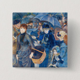 Pierre-Auguste Renoir - The Umbrellas 15 Cm Square Badge