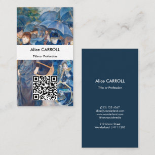 Pierre-Auguste Renoir - The Umbrellas - QR Code Business Card