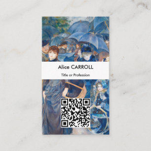 Pierre-Auguste Renoir - The Umbrellas - QR Code Business Card