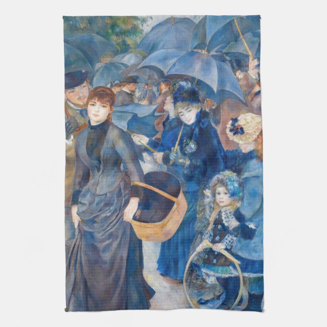 Pierre-Auguste Renoir - The Umbrellas Tea Towel (Vertical)
