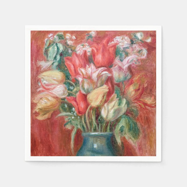 Pierre-Auguste Renoir - Tulip Bouquet Napkin (Front)