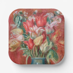 Pierre-Auguste Renoir - Tulip Bouquet Paper Plate