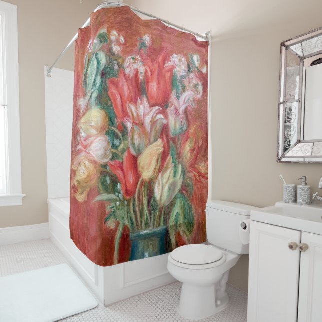 Pierre-Auguste Renoir - Tulip Bouquet Shower Curtain (In Situ)