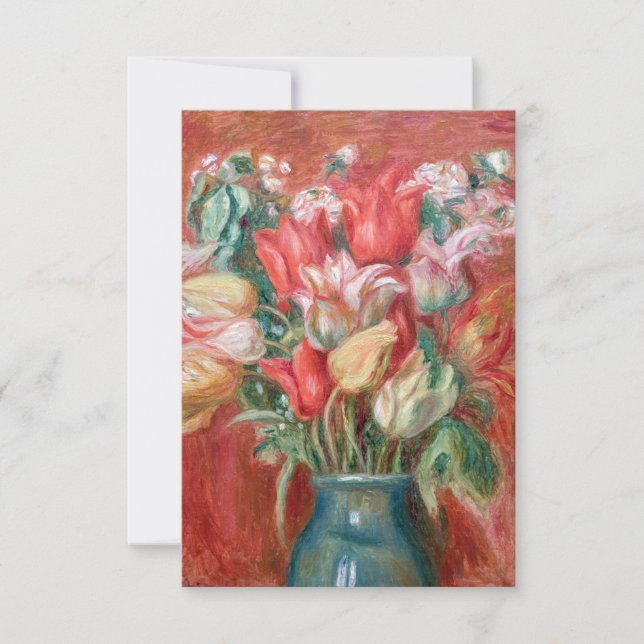 Pierre-Auguste Renoir - Tulip Bouquet Thank You Card (Front)