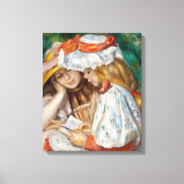 Pierre-Auguste Renoir - Two Girls Reading Canvas Print (Front)