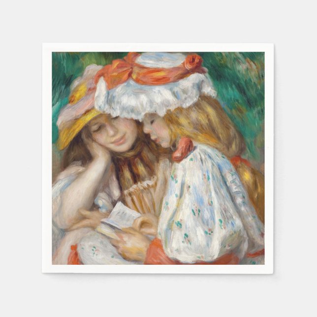 Pierre-Auguste Renoir - Two Girls Reading Napkin (Front)