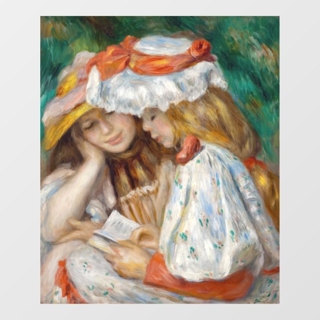 Pierre-Auguste Renoir - Two Girls Reading Window Cling (Sheet)
