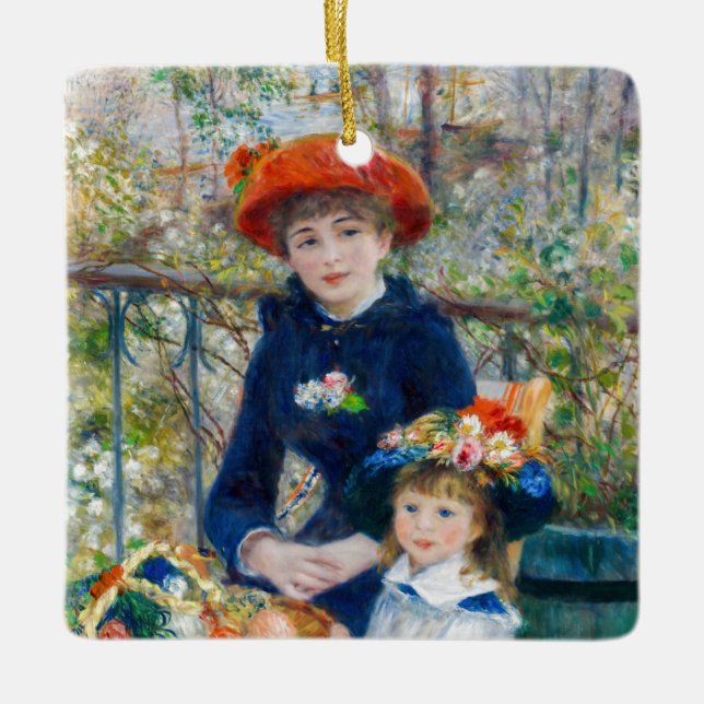 Pierre-Auguste Renoir — Two sisters on the Terrace Ceramic Ornament (Front)