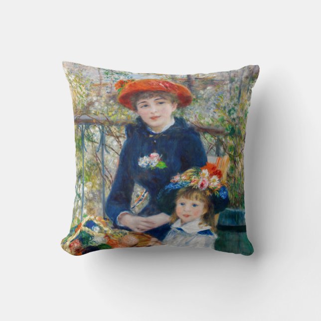 Pierre-Auguste Renoir - Two sisters on the Terrace Cushion (Front)
