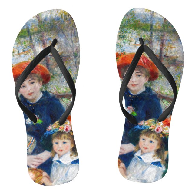 Pierre-Auguste Renoir - Two sisters on the Terrace Flip Flops (Footbed)