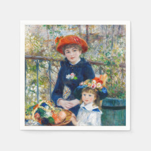 Pierre-Auguste Renoir - Two sisters on the Terrace Napkin